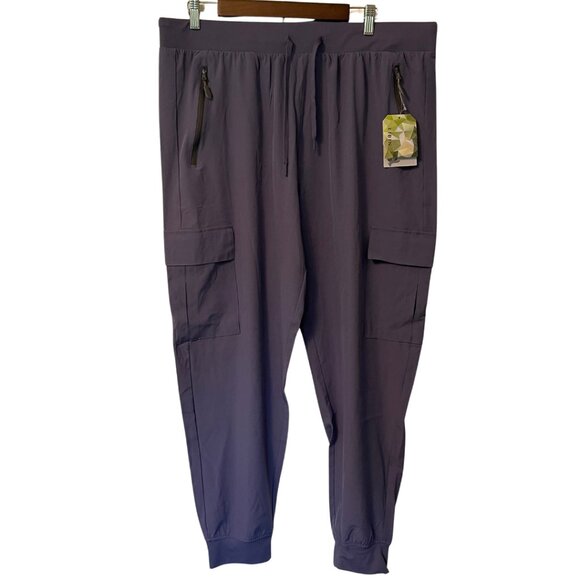 NWT Libin Waterproof Cargo Jogger Pants Women's Size XXL Purple - Picture 1 of 9